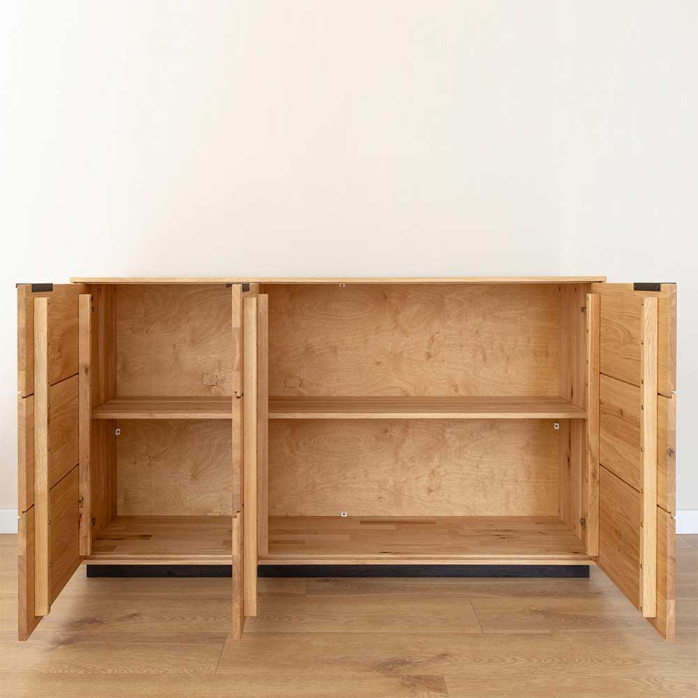 Eichenholz Sideboard mit Sockelgestell - Judita