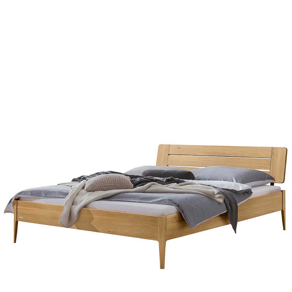 Massivholz Doppelbett in Eiche Hell geölt - Lazarras