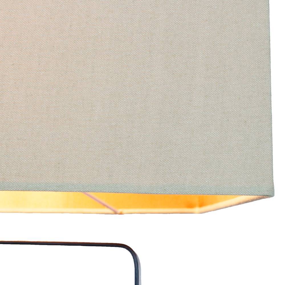 Stehlampe in Weiß Beige Schwarz - Auray