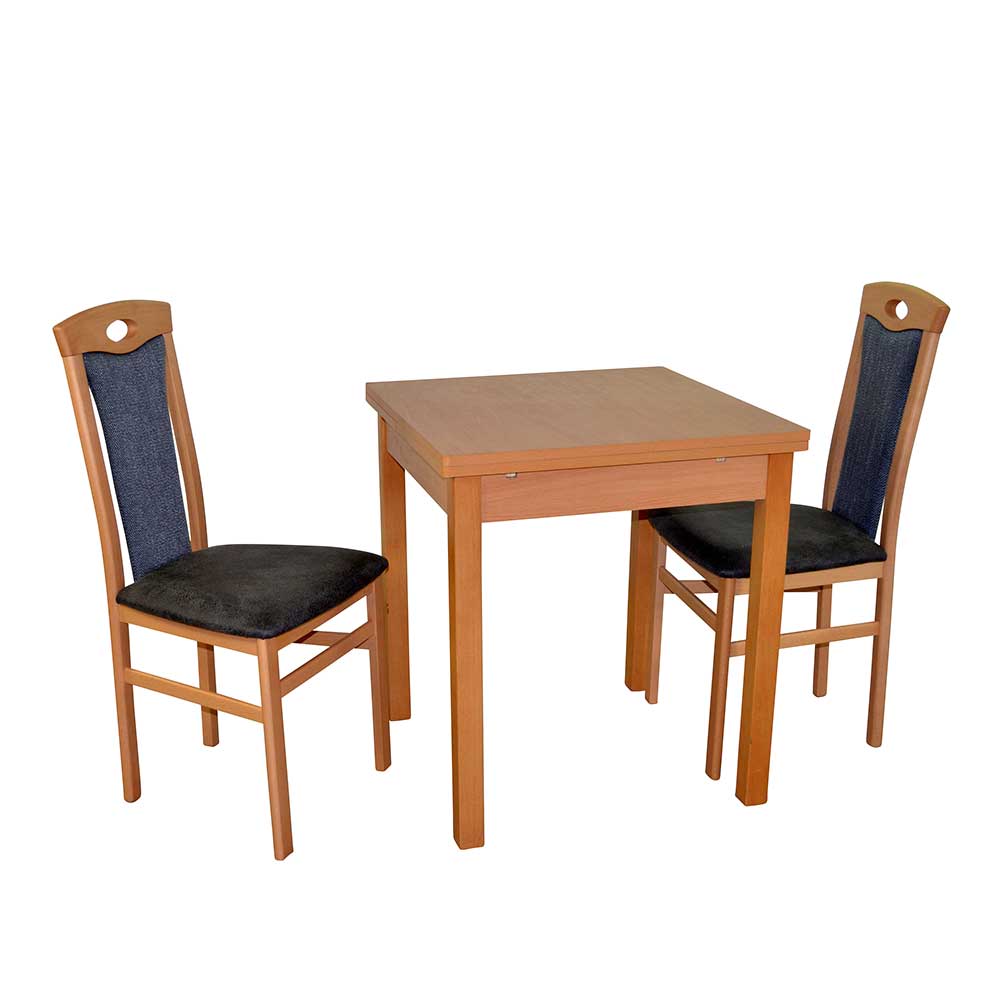 Tisch in Buche Natur & 2 Stühle - Coestraga (dreiteilig)