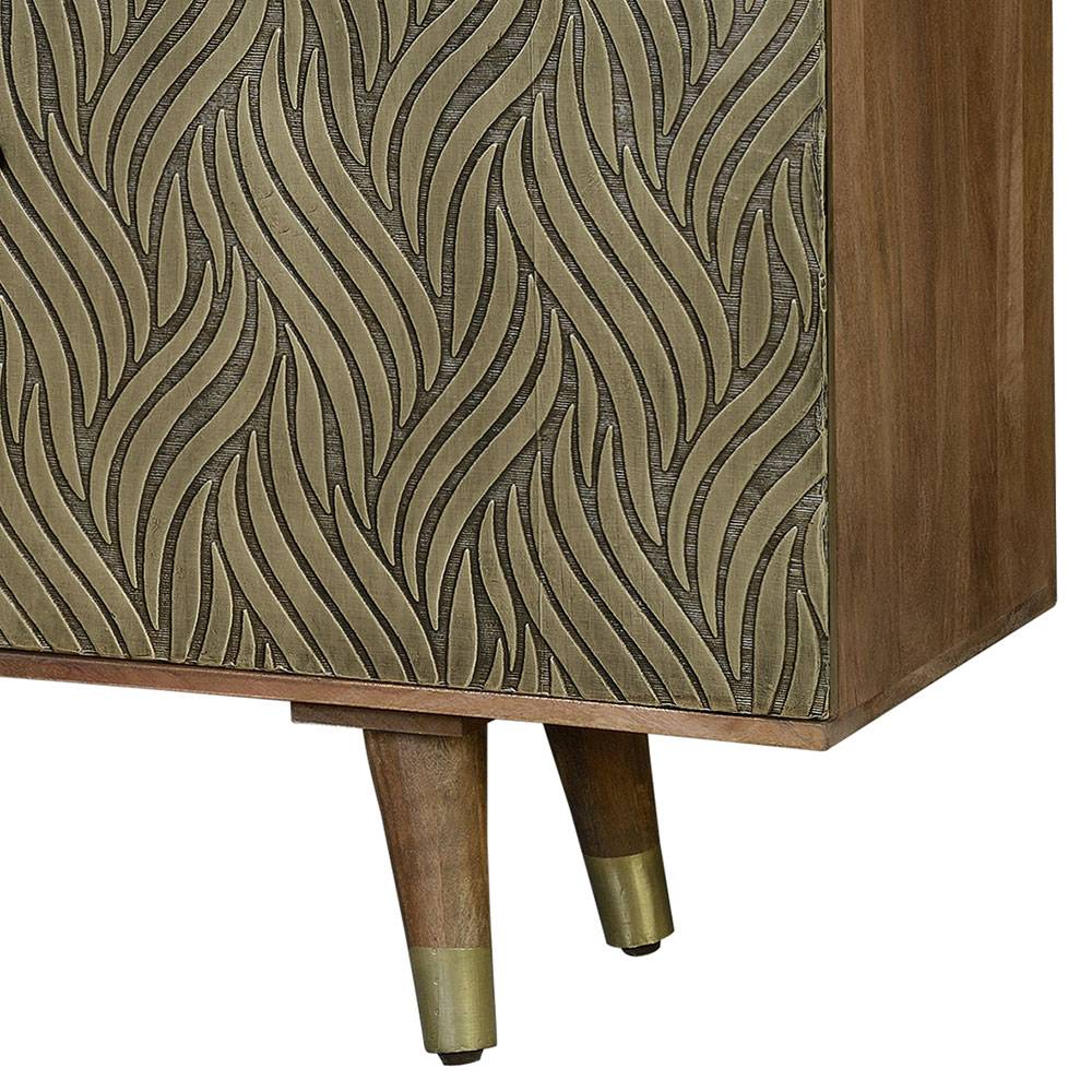 Design Sideboard aus Mangoholz und Metall - Filurina