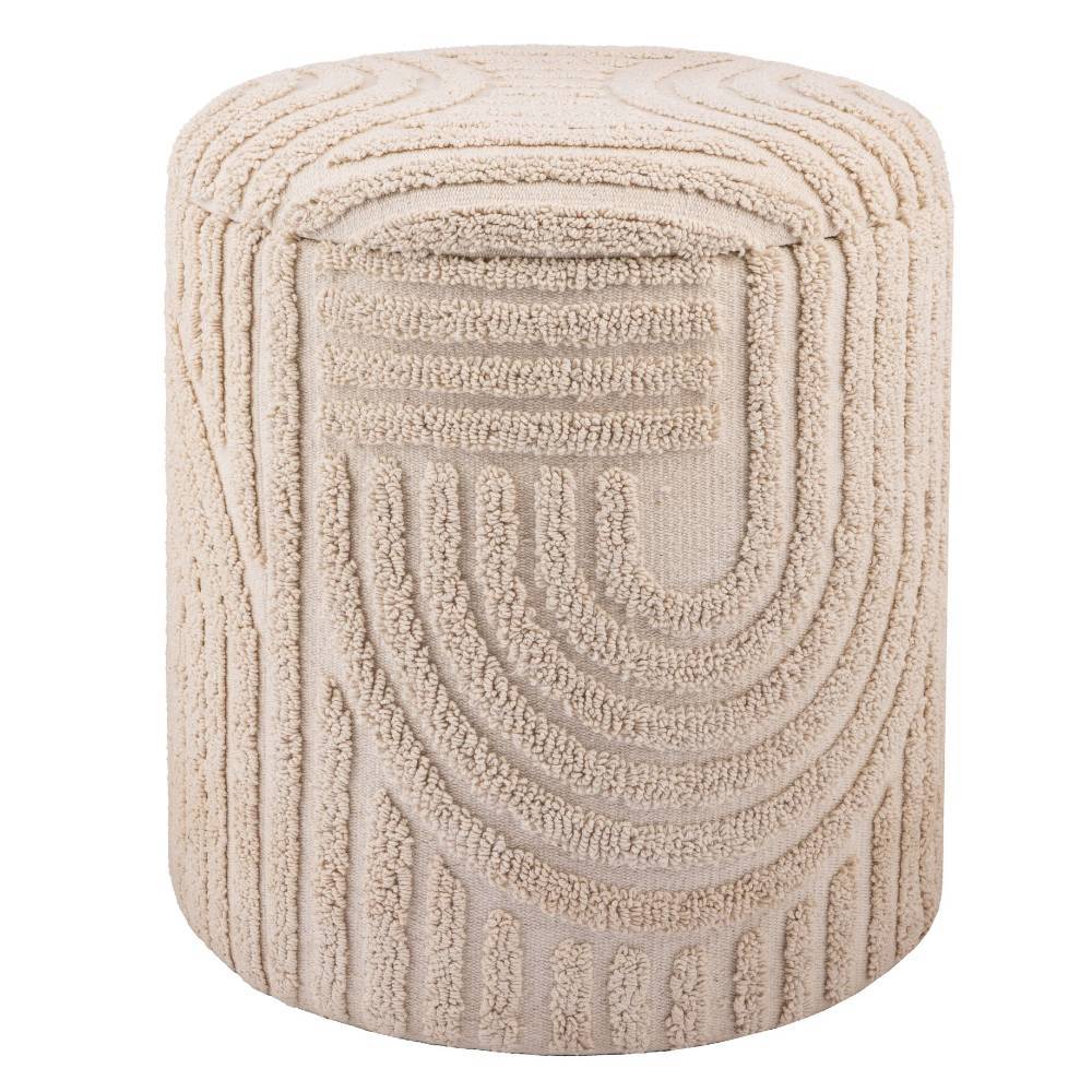 Polsterhocker mit Truhe in Beige - Pandorra