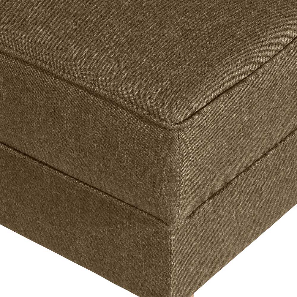 Modern Country Hocker in Beige und Buche - Sanjuas