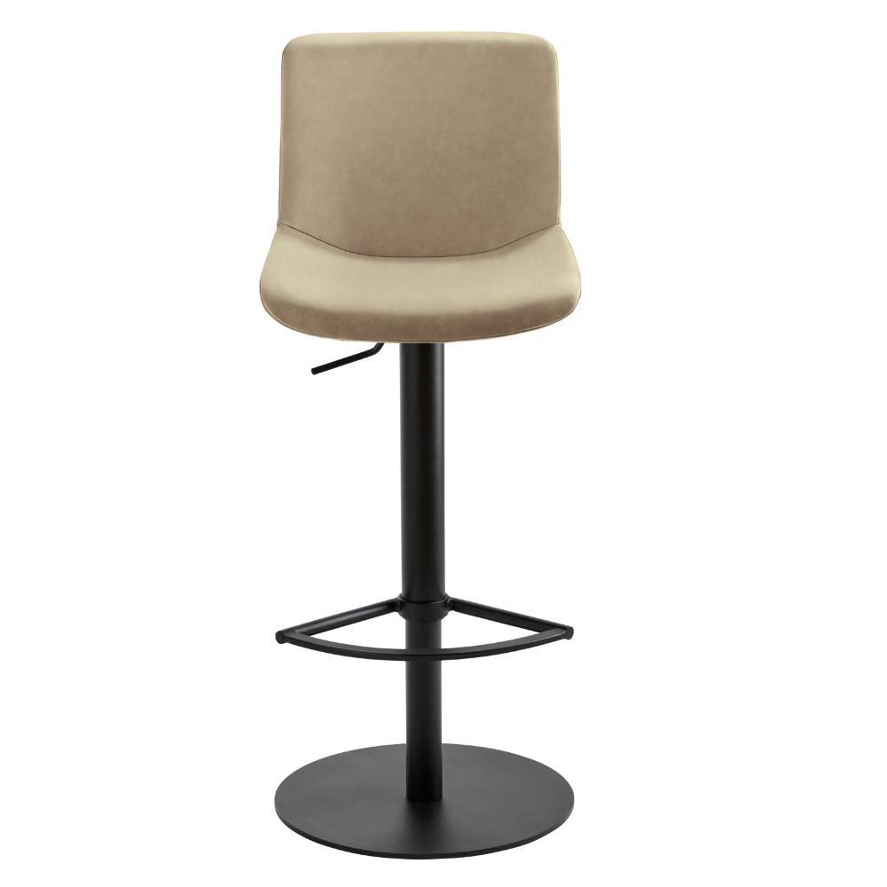 Drehbarer Barstuhl in Beige Kunstleder - Feliana