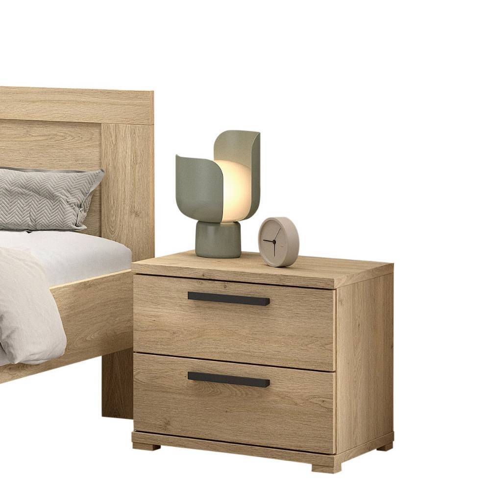 Nachtkonsole mit zwei Schubladen in Eiche für das Jugendbett – Choice