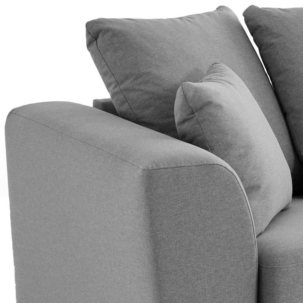 2-Sitzer Couch in Grau Webstoff - Krista
