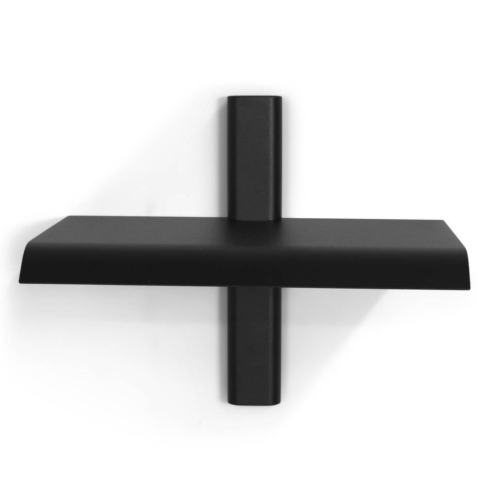 Schwarzes Wandregal aus Metall, minimalistisches Design für Flur oder Wohnzimmer – Vilarilo