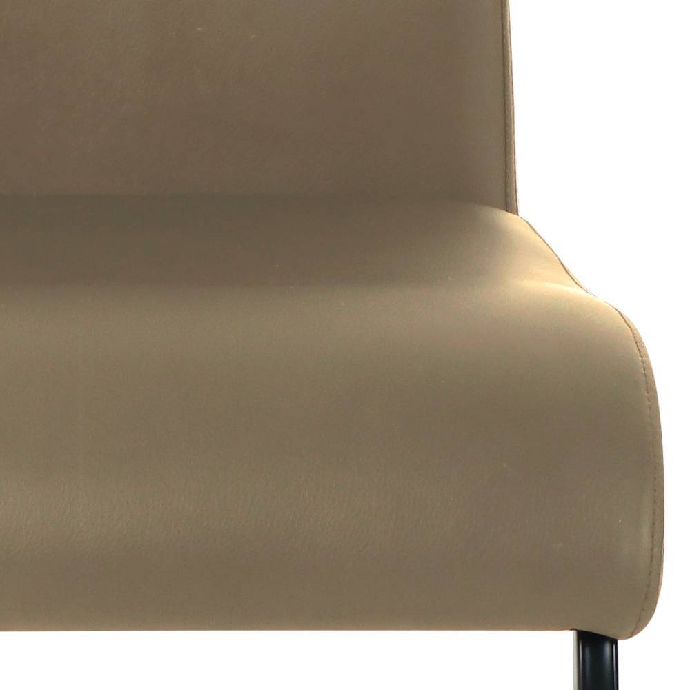 Kunstleder Schwingstühle in Taupe - Casimiro (2er Set)