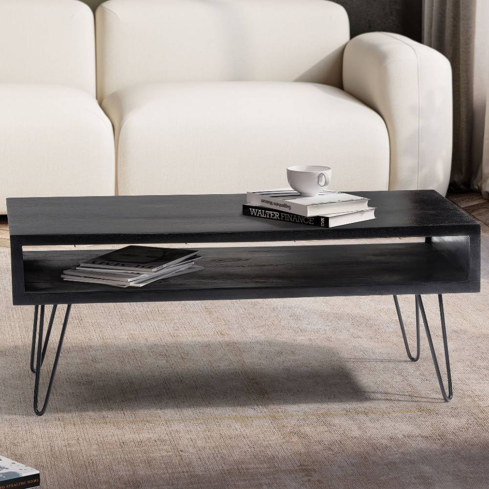 Schwarzer Couchtisch in modernem Design - Volpedusa