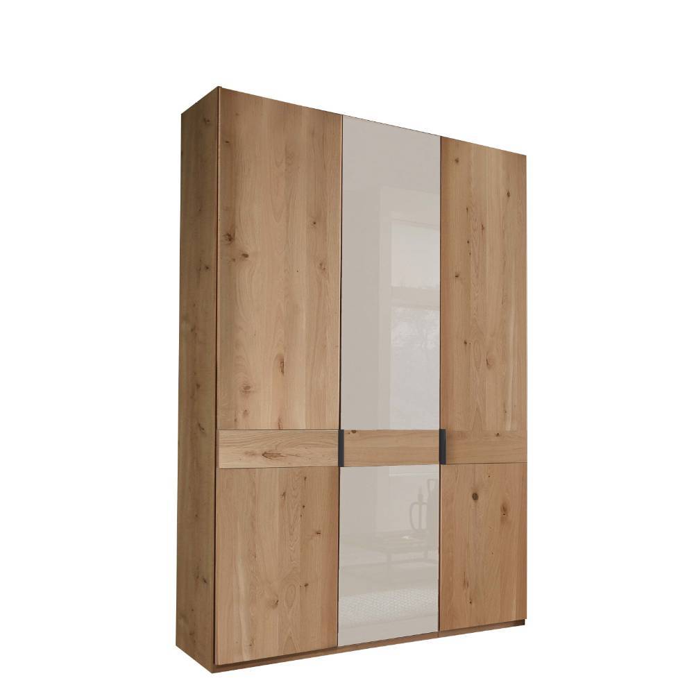 3-türiger Schlafzimmerschrank in Eiche Bianco - Nikoba