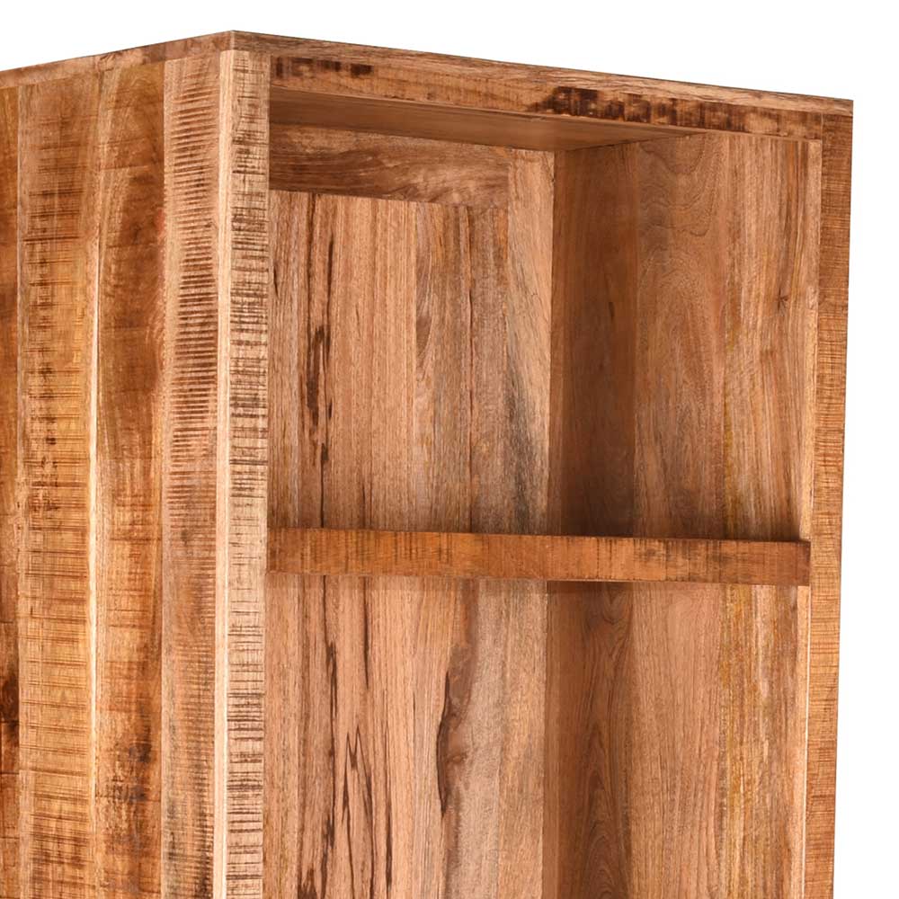70x185x45 Regal mit Rückwand massiv aus Holz - Sledias