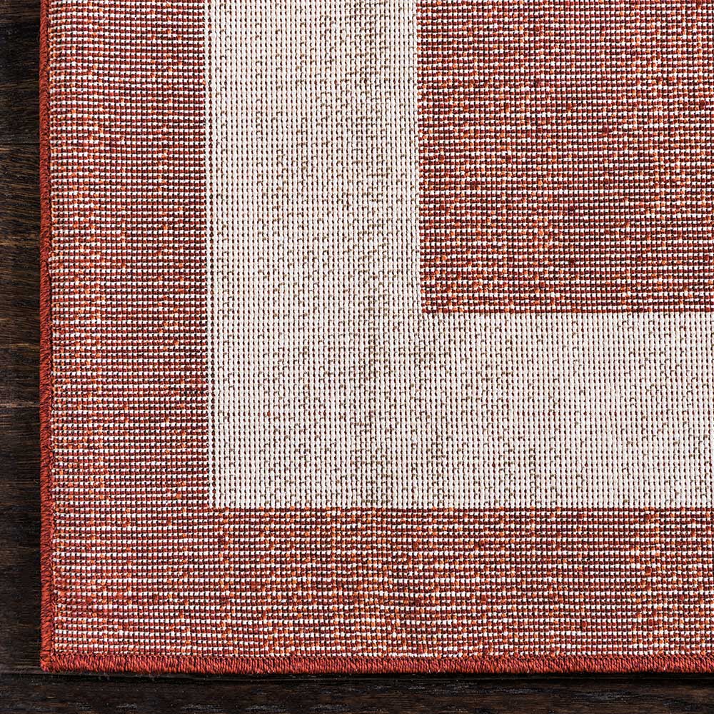Kurzflor Läufer Teppich in Terracotta - Surin