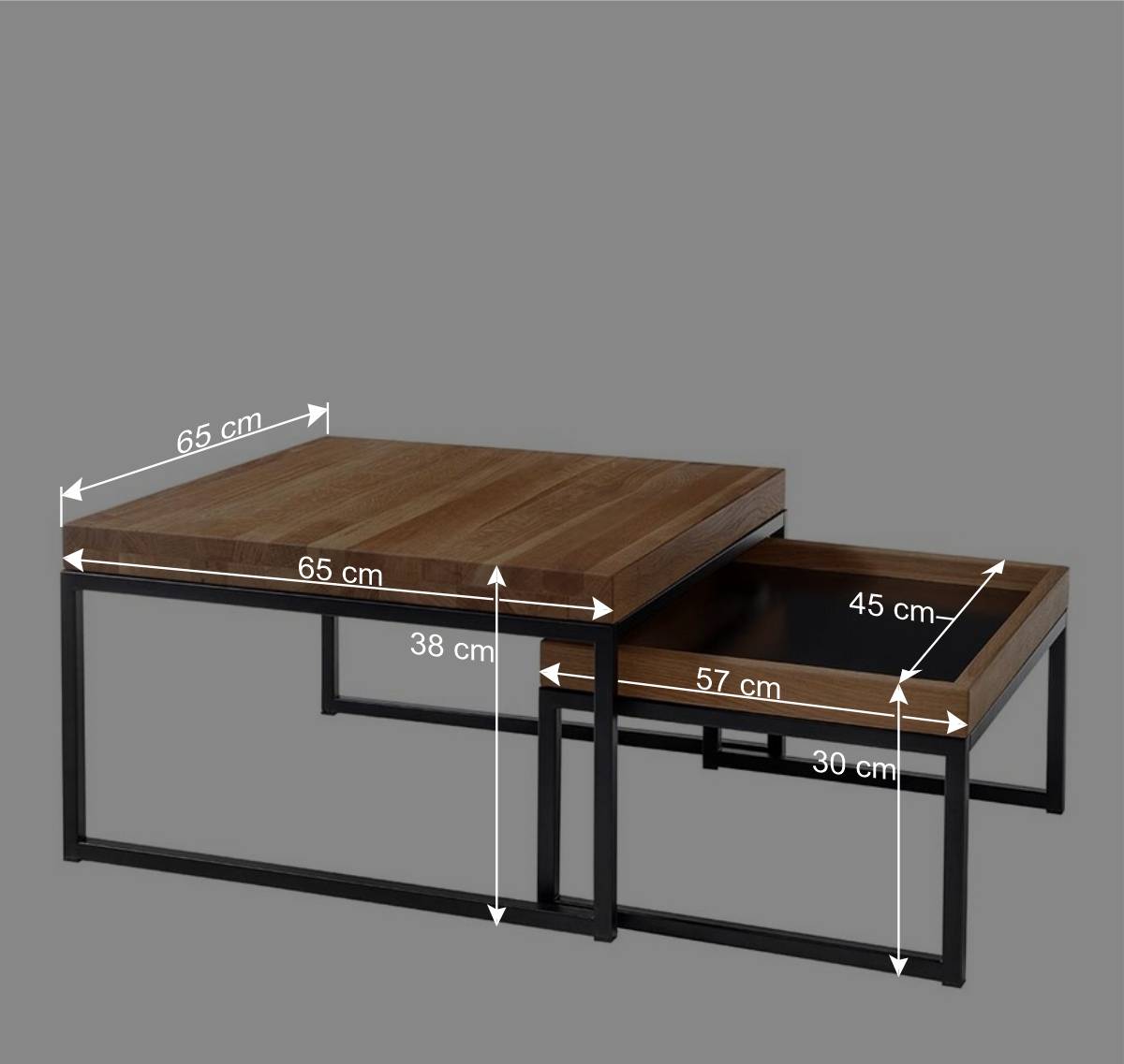Sofatisch Duo untereinander stellbar - Sandja (zweiteilig)