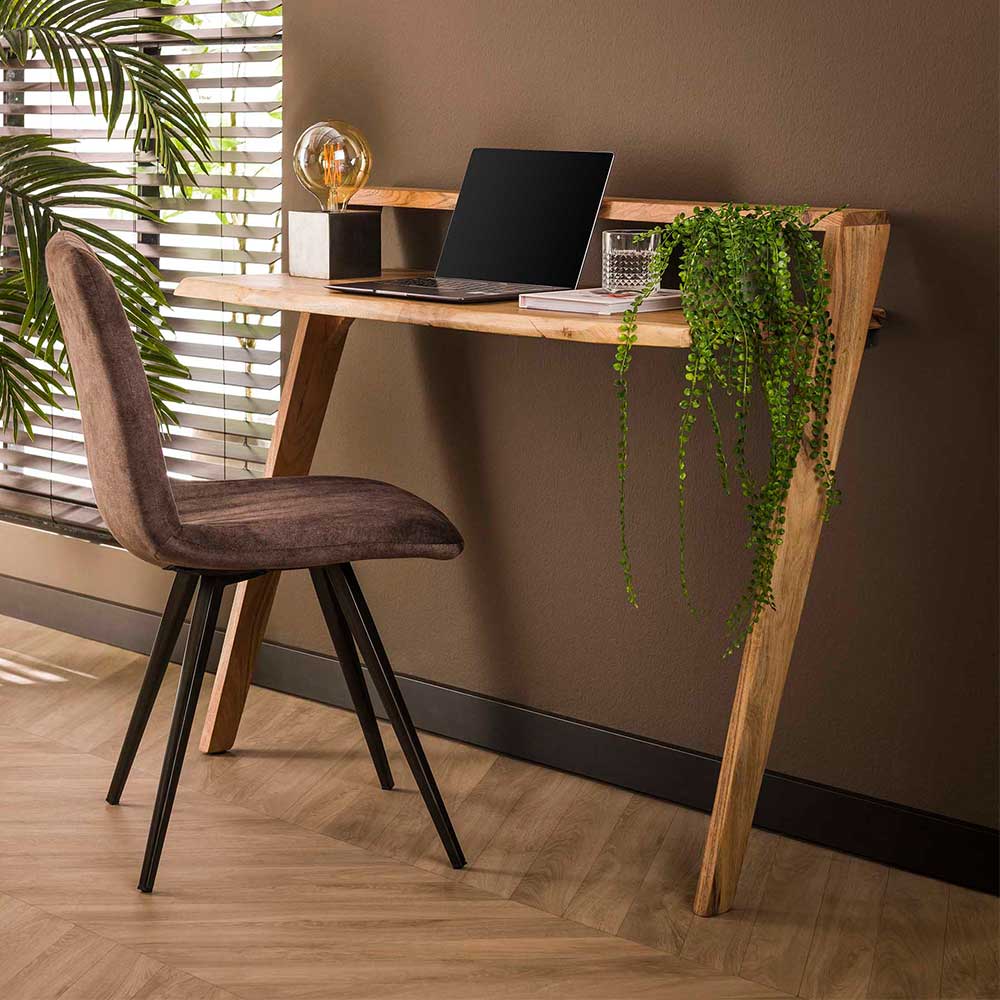 Design Schreibtisch Konsole aus Akazie Massivholz - Colombaia