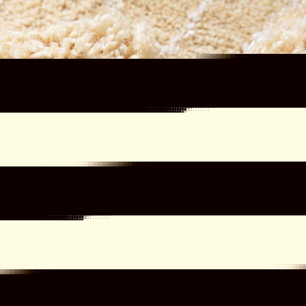 Hochflor Teppich Läufer in Gelb und Creme - Luzifania