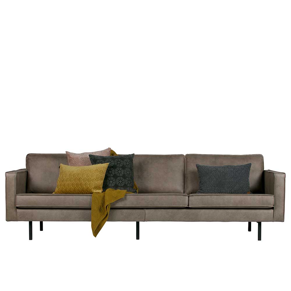 Kunstleder 3-Sitzer Sofa in Grau - Patria
