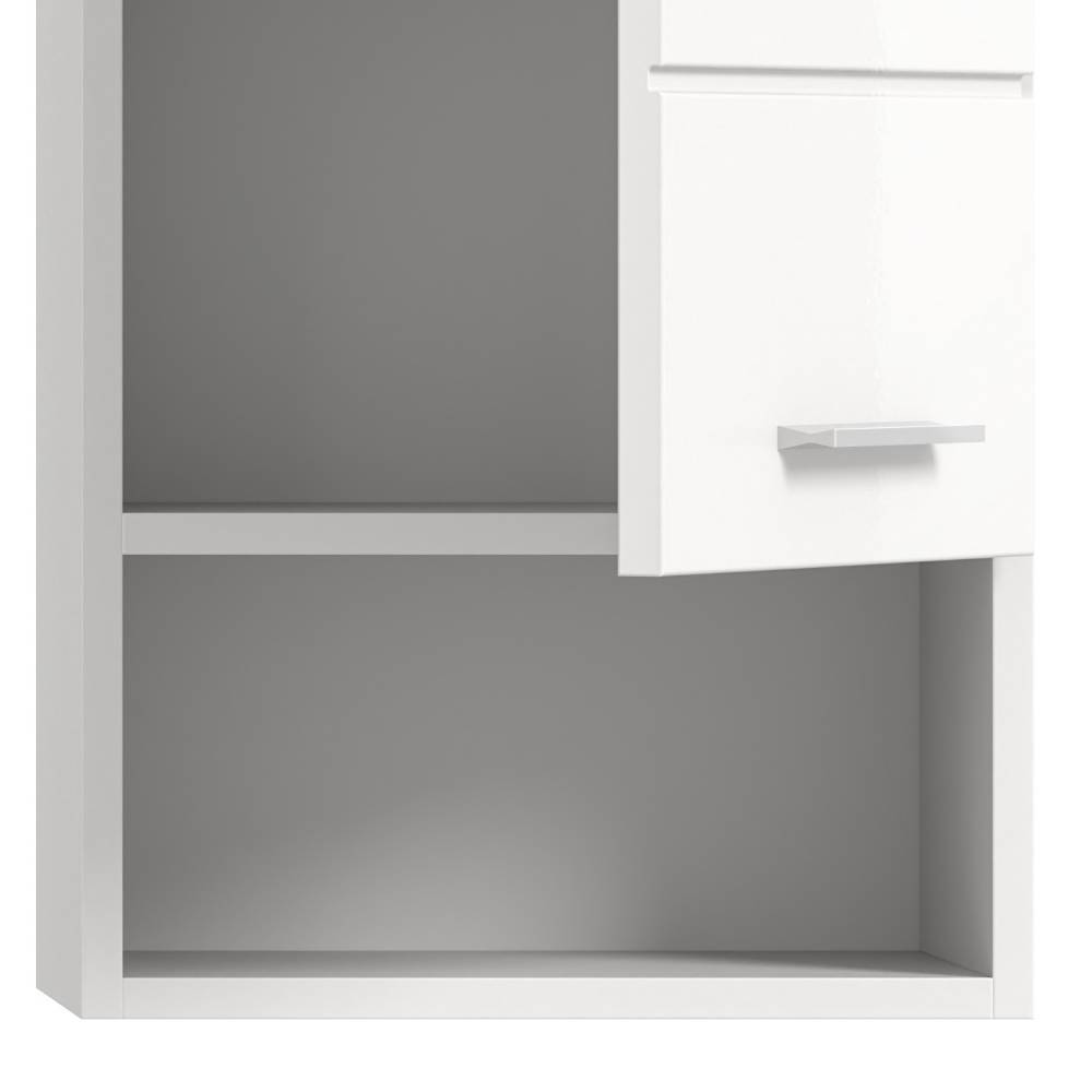 Bad Oberschrank in Weiß Hochglanzfront - Henriette