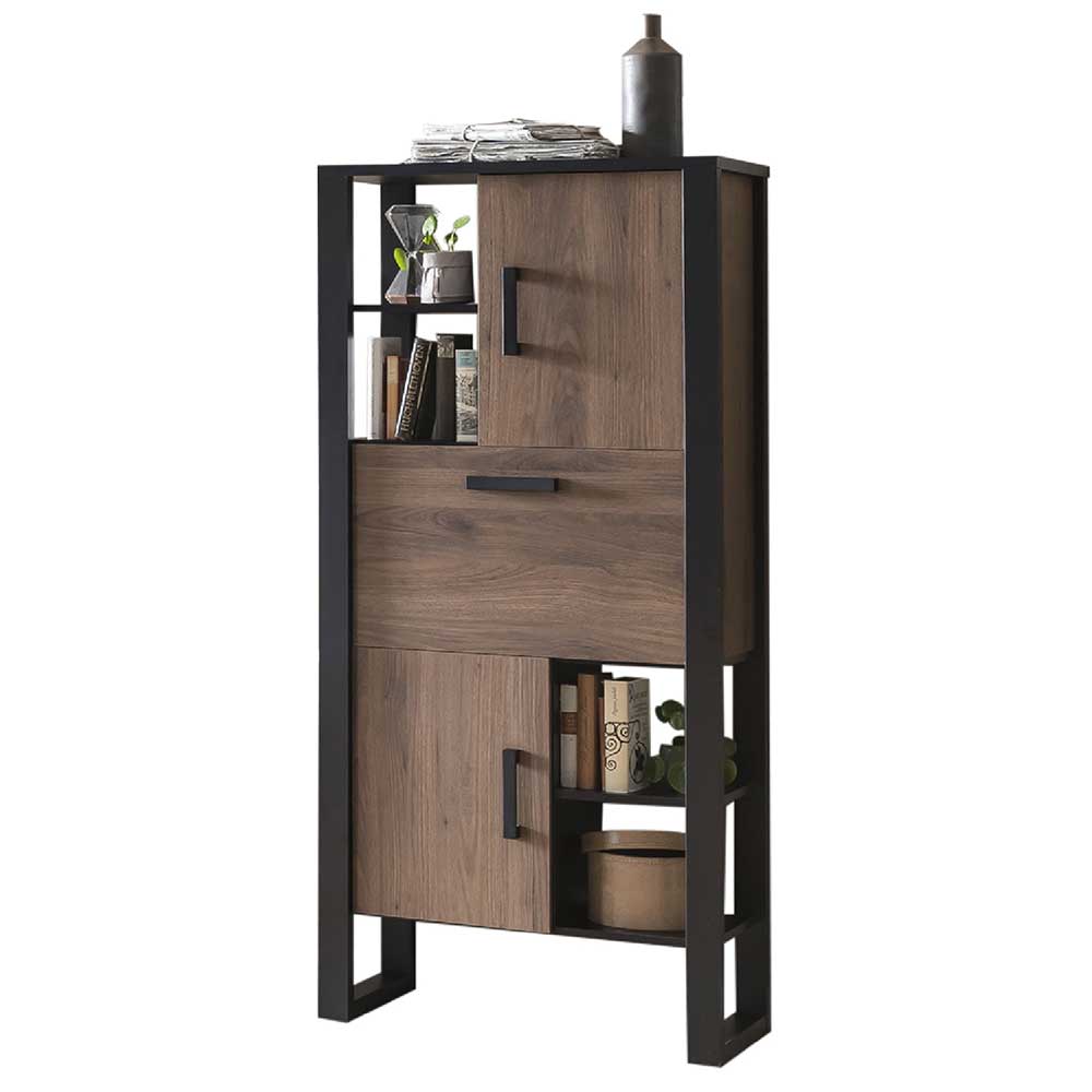 Wohnzimmer Schrank in Nussbaum Optik - Dudleys I
