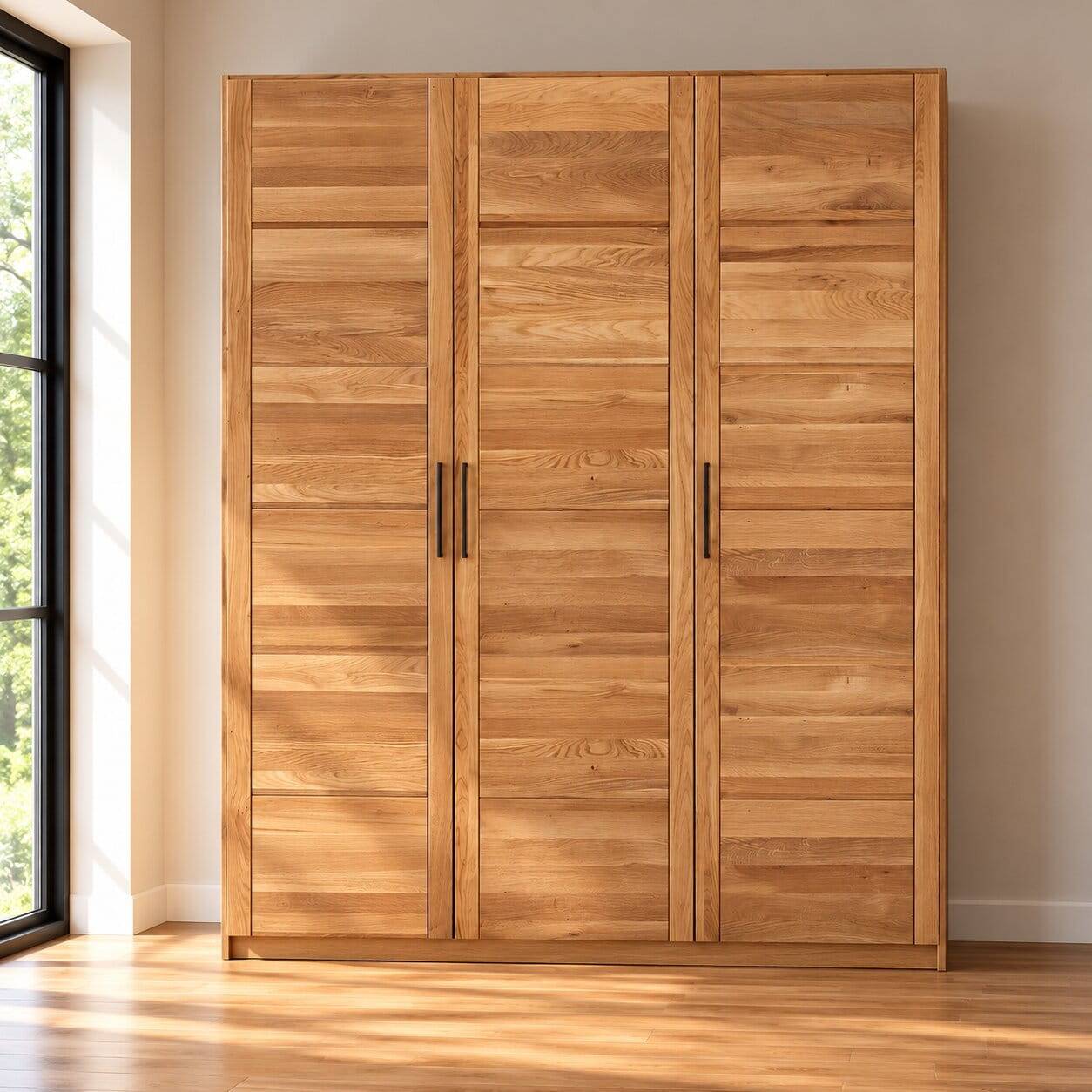 Wildeiche Schlafzimmerschrank massiv - Zaisan