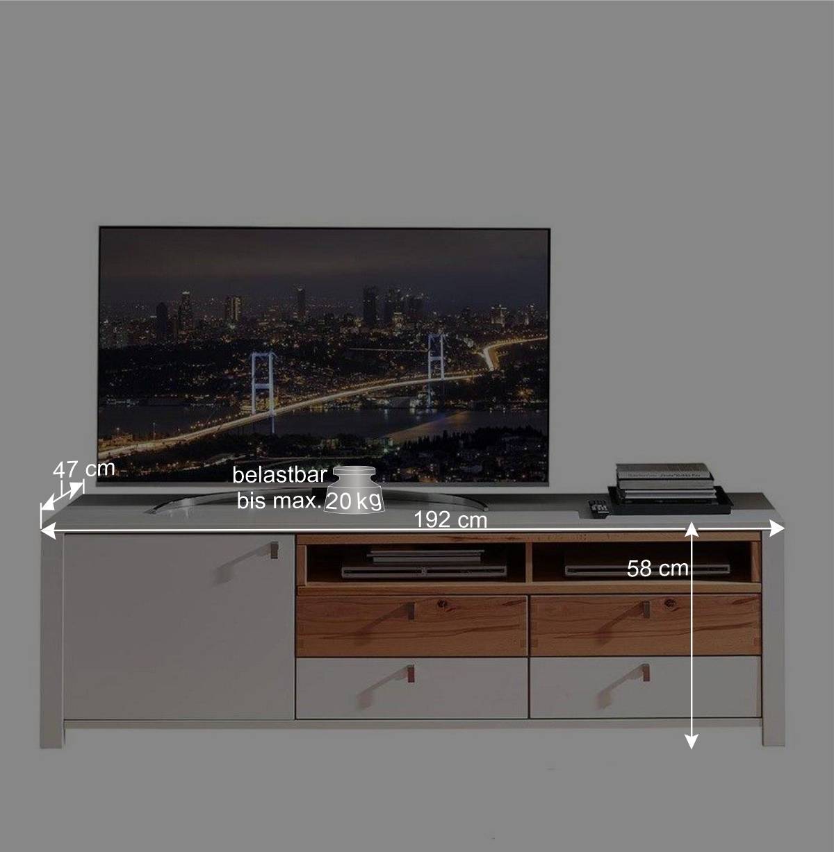 192x58x47 TV Unterschrank modern - Connassa