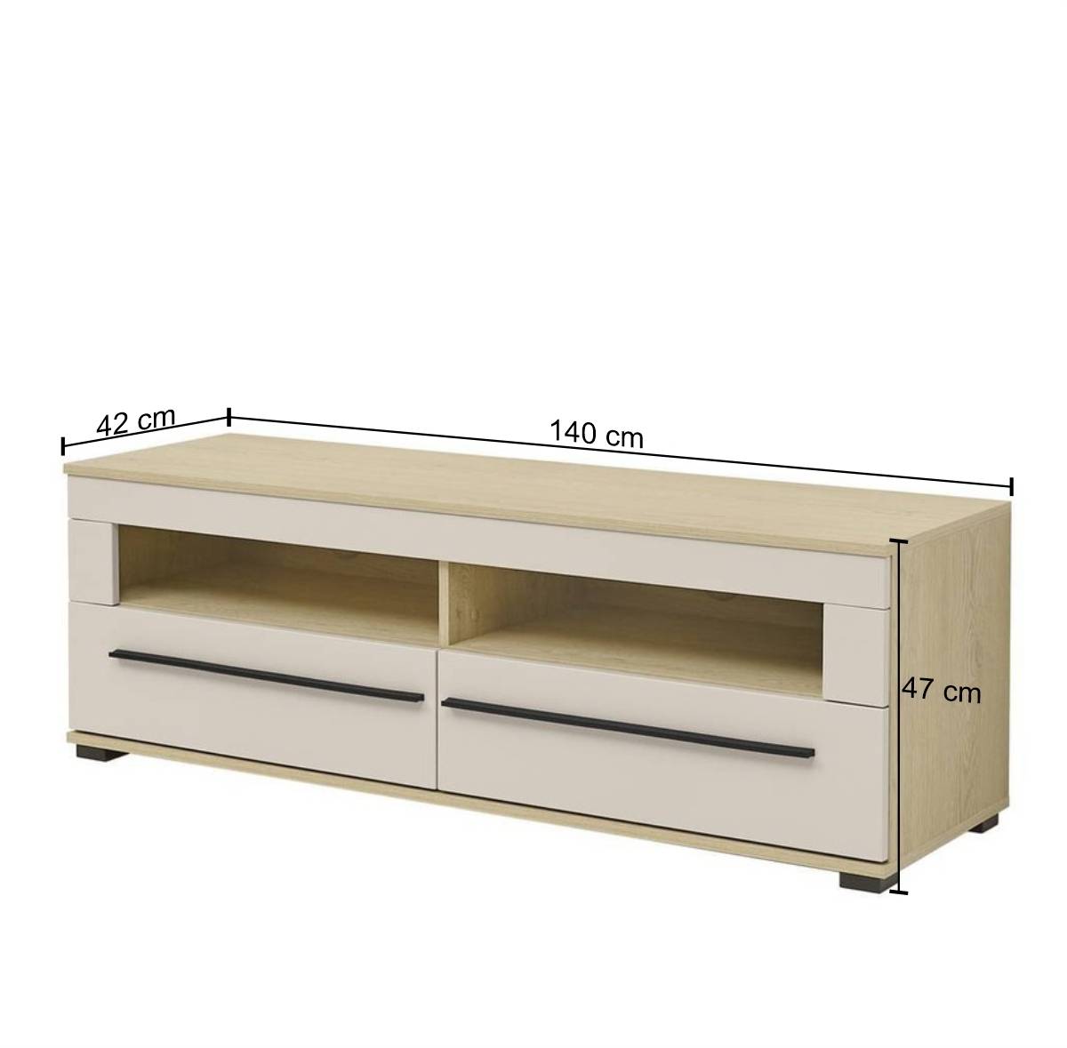 TV-Lowboard in Beigegrau - Raisa