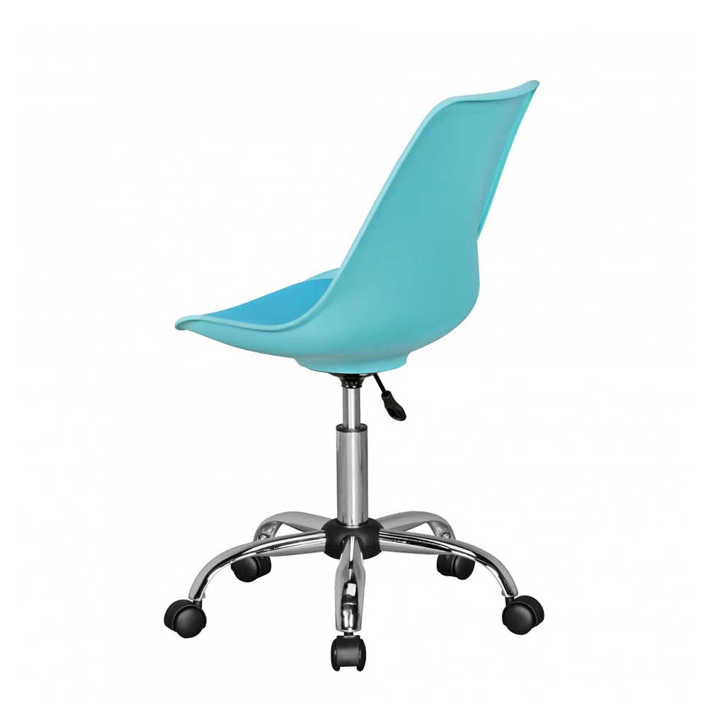 Bürodrehstuhl mit hellblauem Schalensitz - Jonas