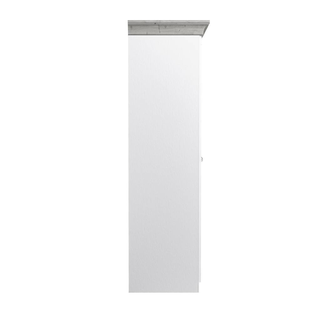Modern Country Schrank in Weiß mit Grau - Caneon