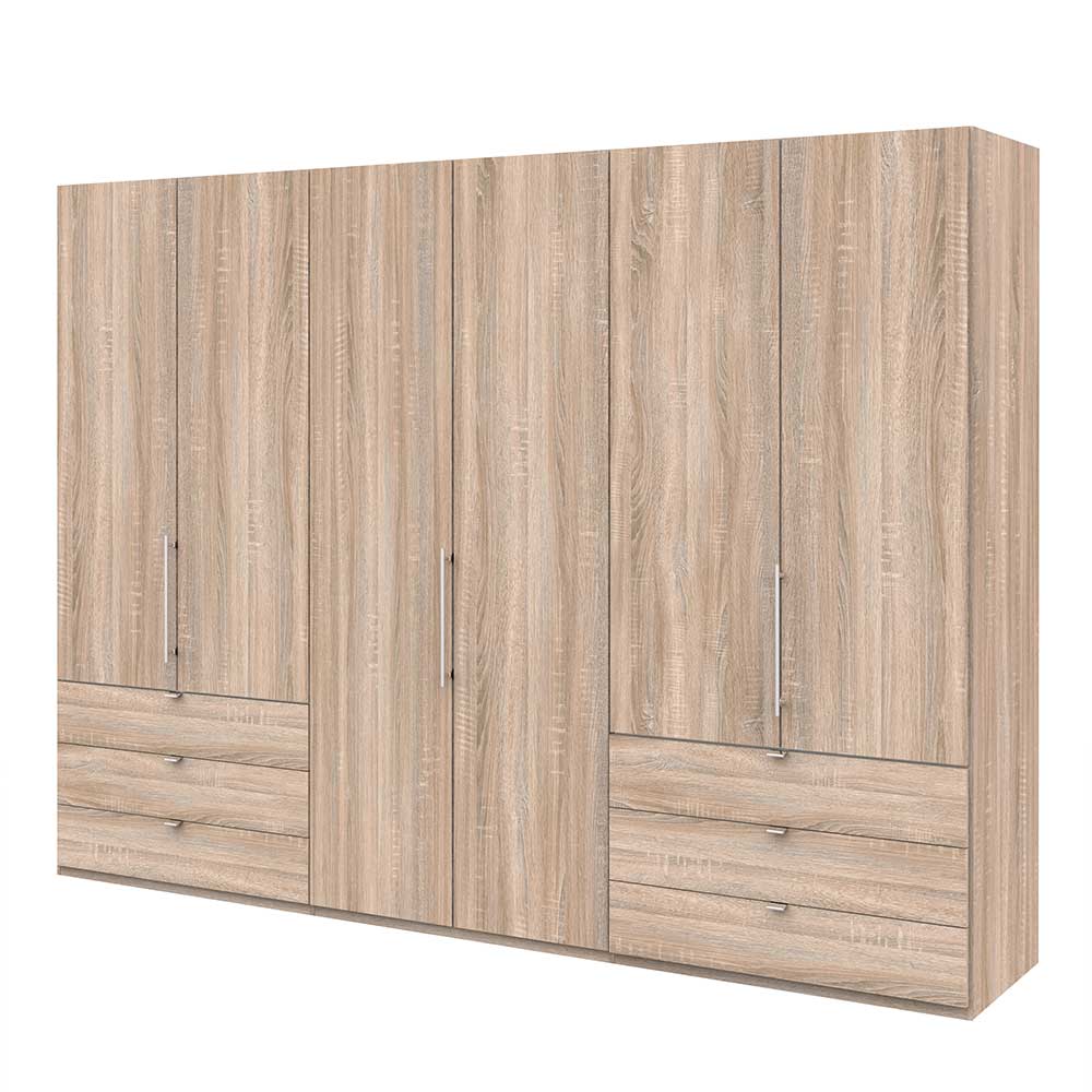 Großer Schlafzimmer-Kleiderschrank im Holz Look - Zayun