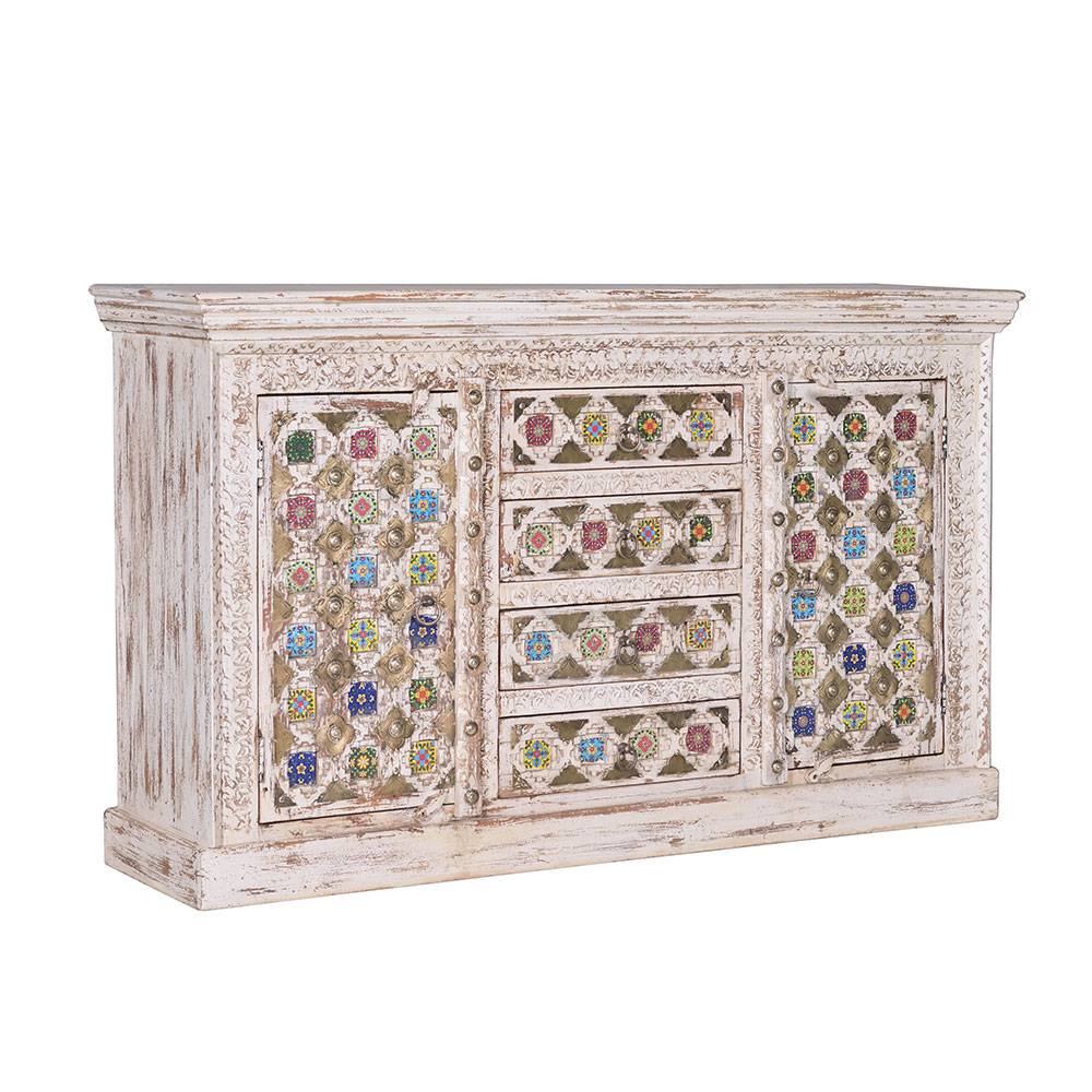 Shabby Chic Sideboard in Antikweiß - Mirell