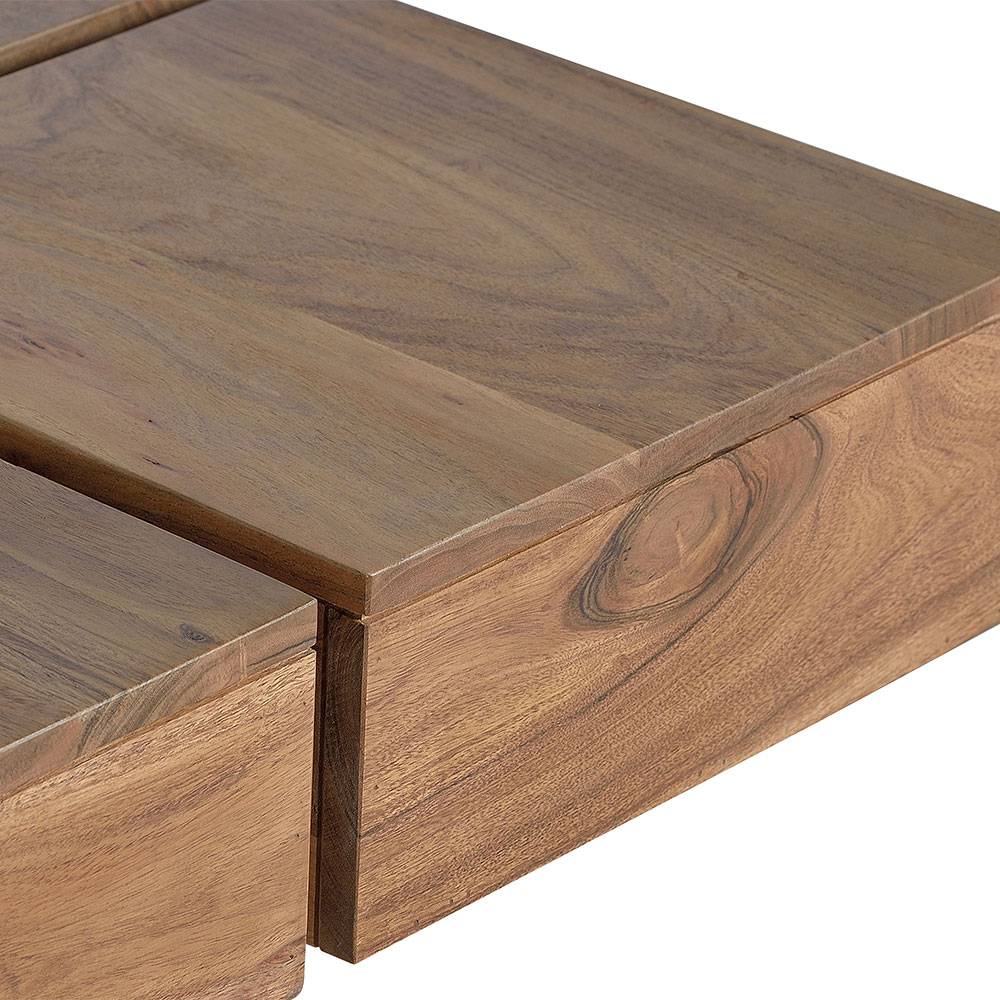 Couchtisch mit Sockel aus Akazienholz - Banjee