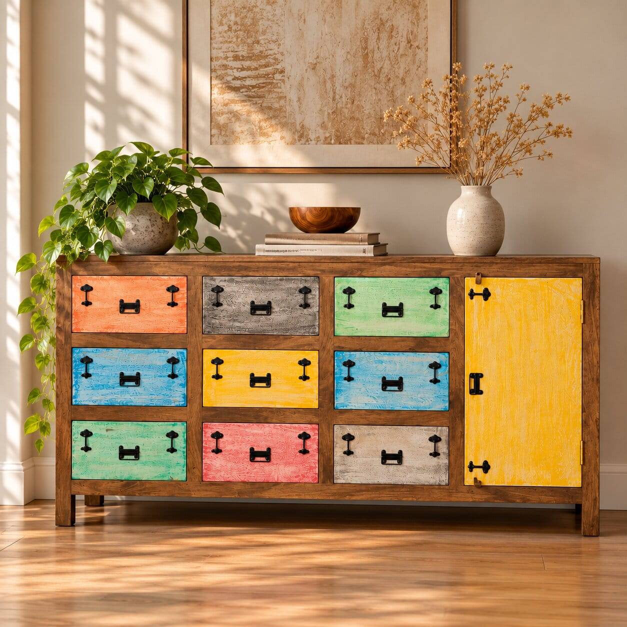 Sideboard mit neun Schubladen - Vulias