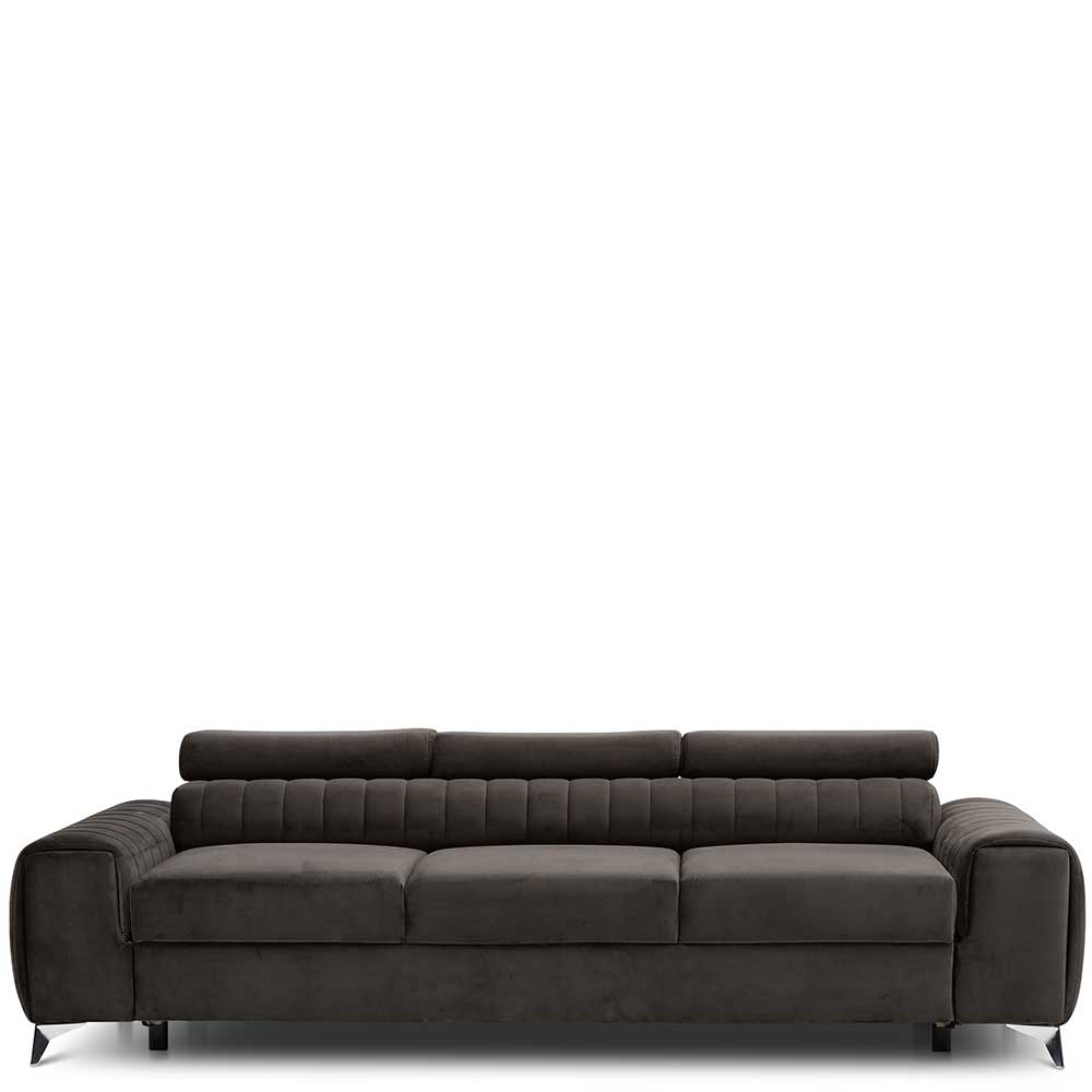 Wohnzimmer Ausziehsofa in Dunkelbraun - Wega