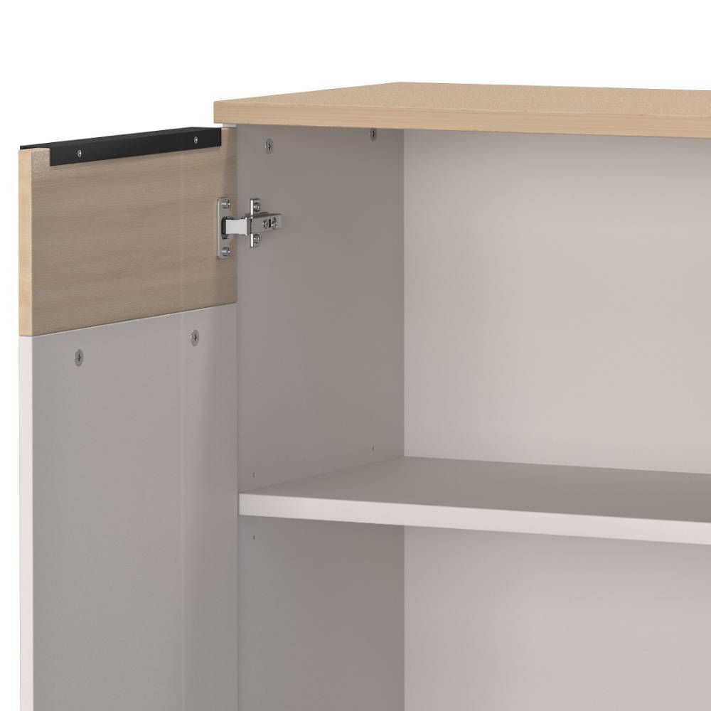 Kompakter Ordnerschrank in Hellgrau - Benja