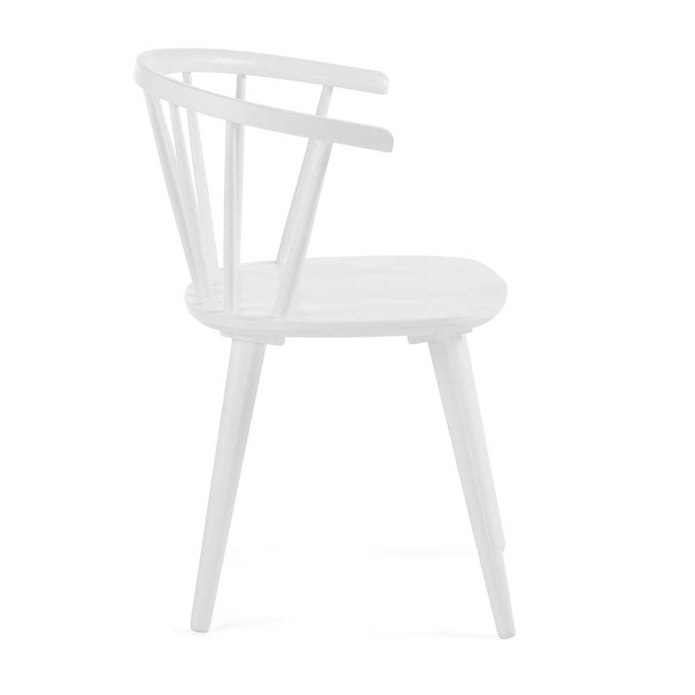 Skandi Stühle aus Holz in Weiß - Lurya (2er Set)