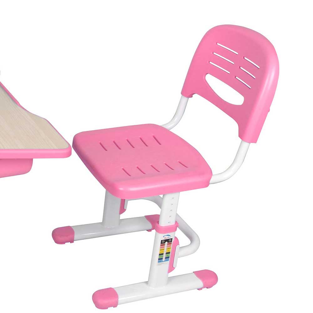 Mädchen Schreibtisch mit Stuhl Masculino in Rosa Weiß (zweiteilig)