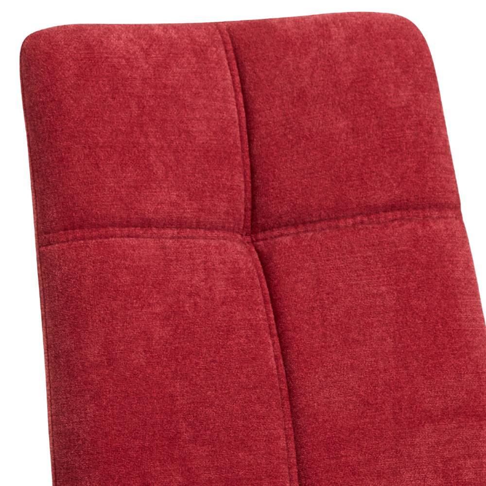 Stühle in Rot Flockstoff - Darius (2er Set)