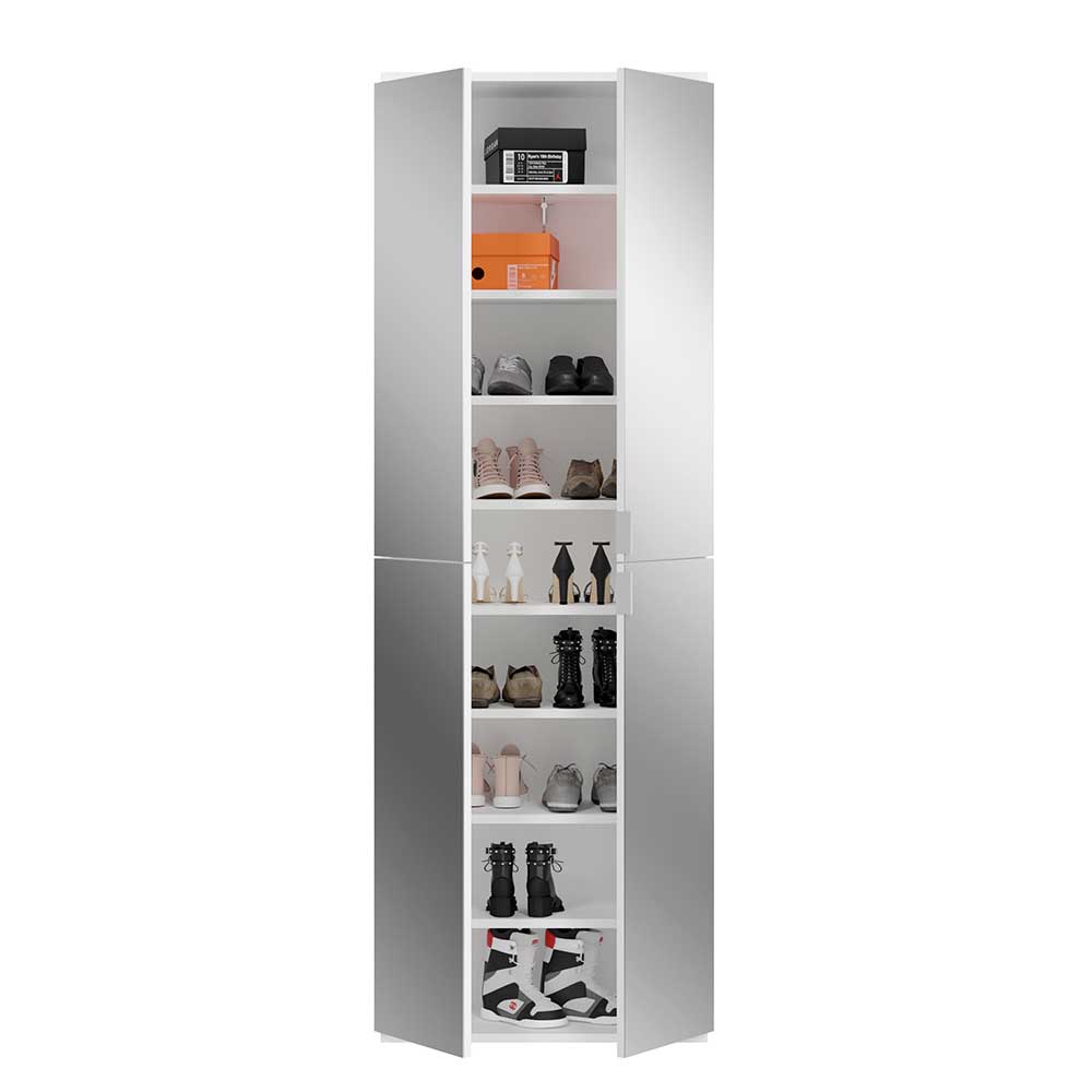 4-türiger Garderobenschrank mit Spiegeltüren - Ejulia