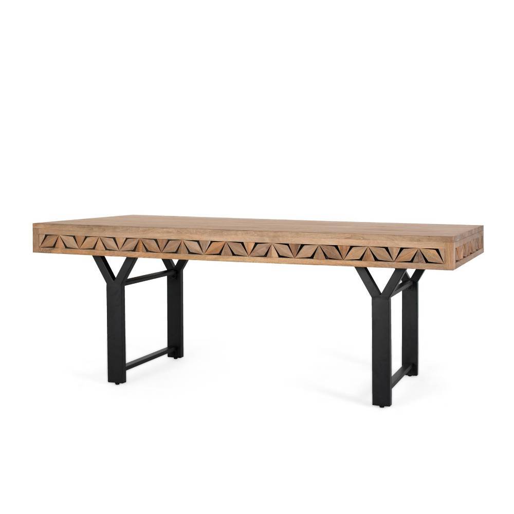 200x100 Designtisch aus Mangobaum Massivholz - Trian