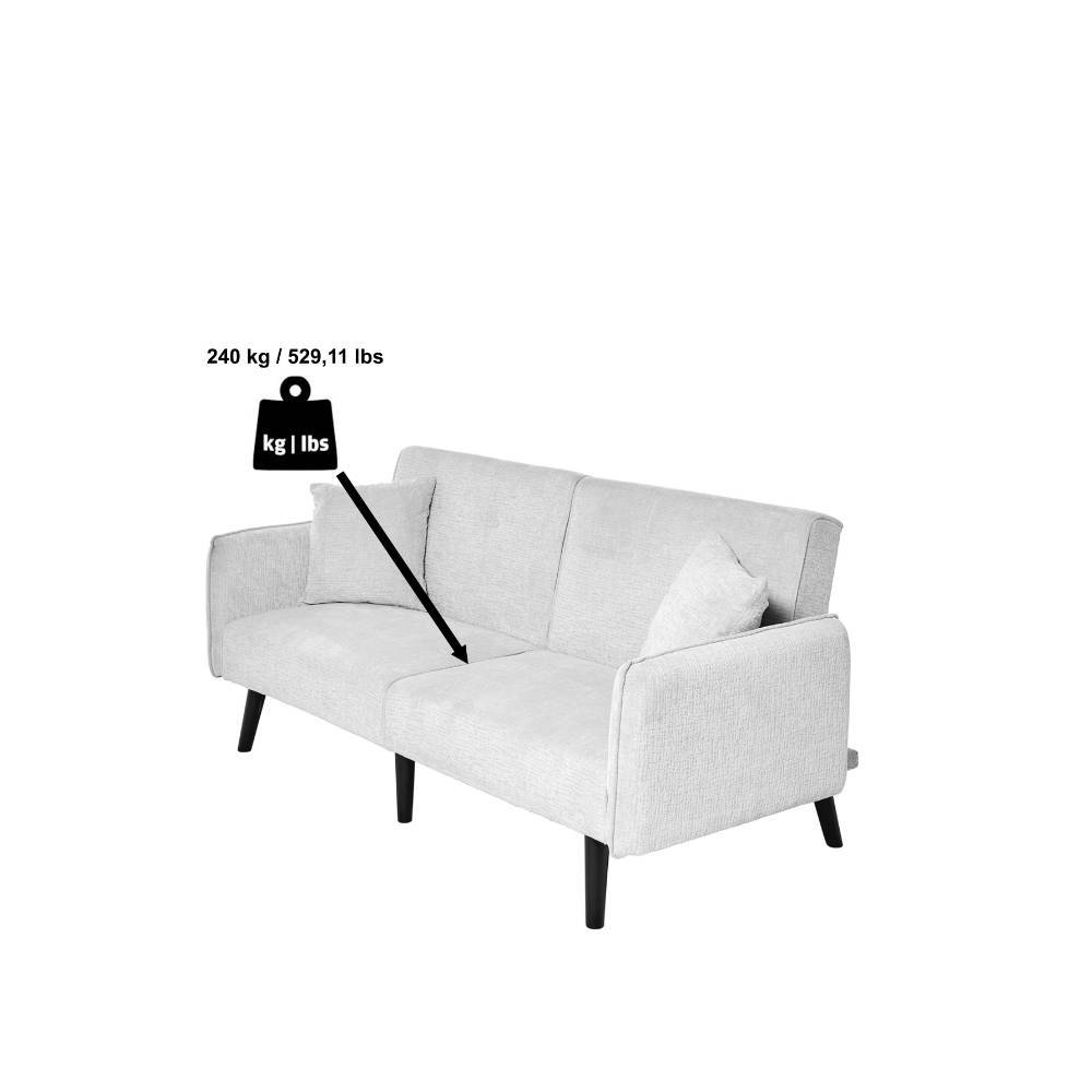 Schlafsofa in Offwhite Cord - Mailak