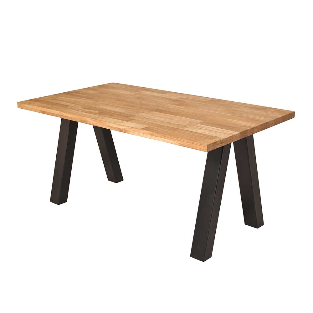 Eichenholz Tisch mit Gestell im Lambda Design - Vladgo