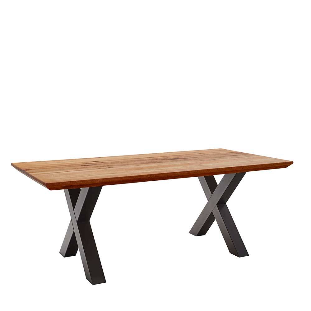 Holztisch mit dicker Platte - Schweizer Kante - Juana
