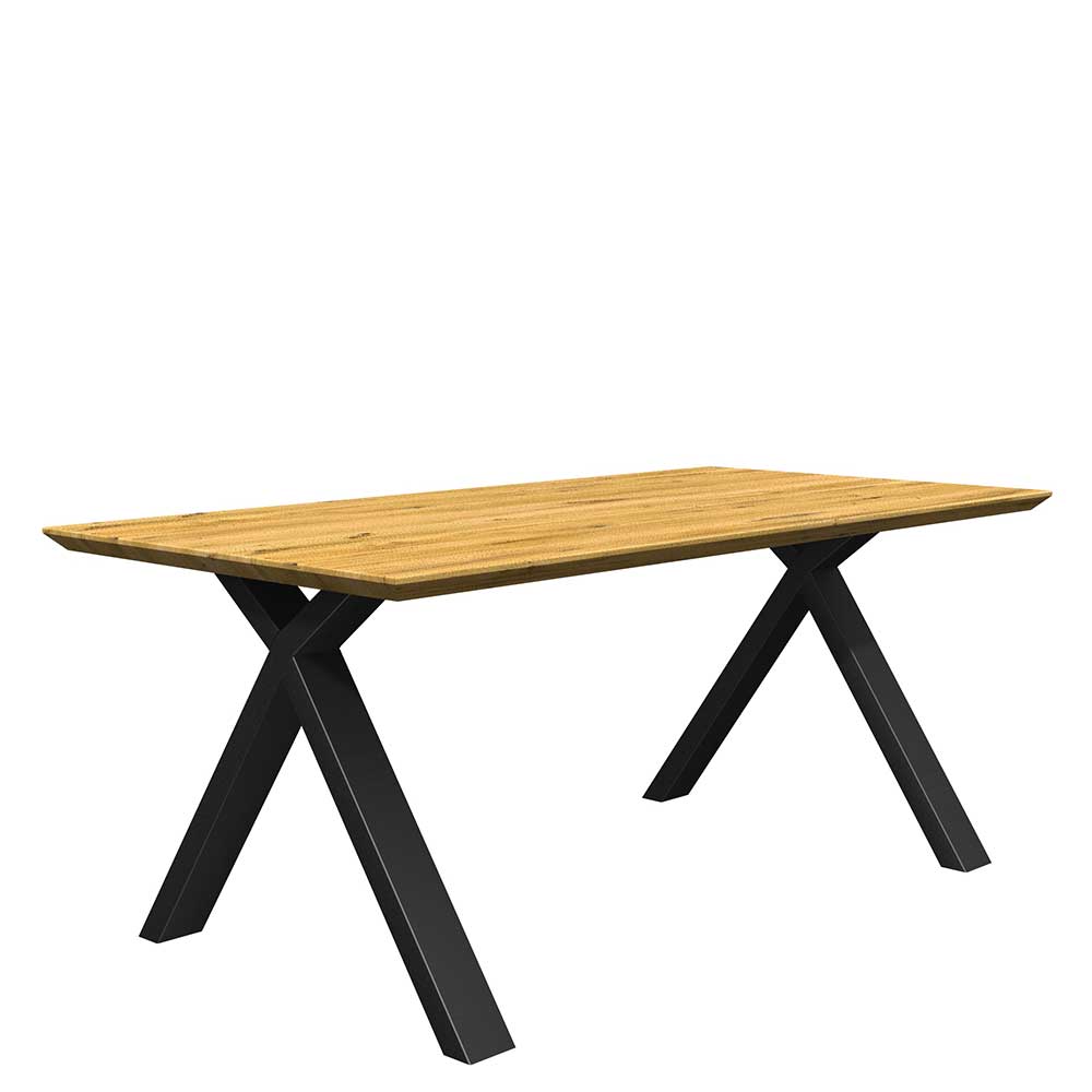 Tisch mit Schweizer Kante aus Eiche - Osasco