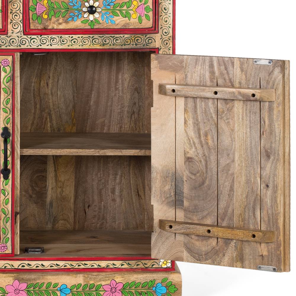 Kommode mit folkloristischen Blumen Motiven - Gionala