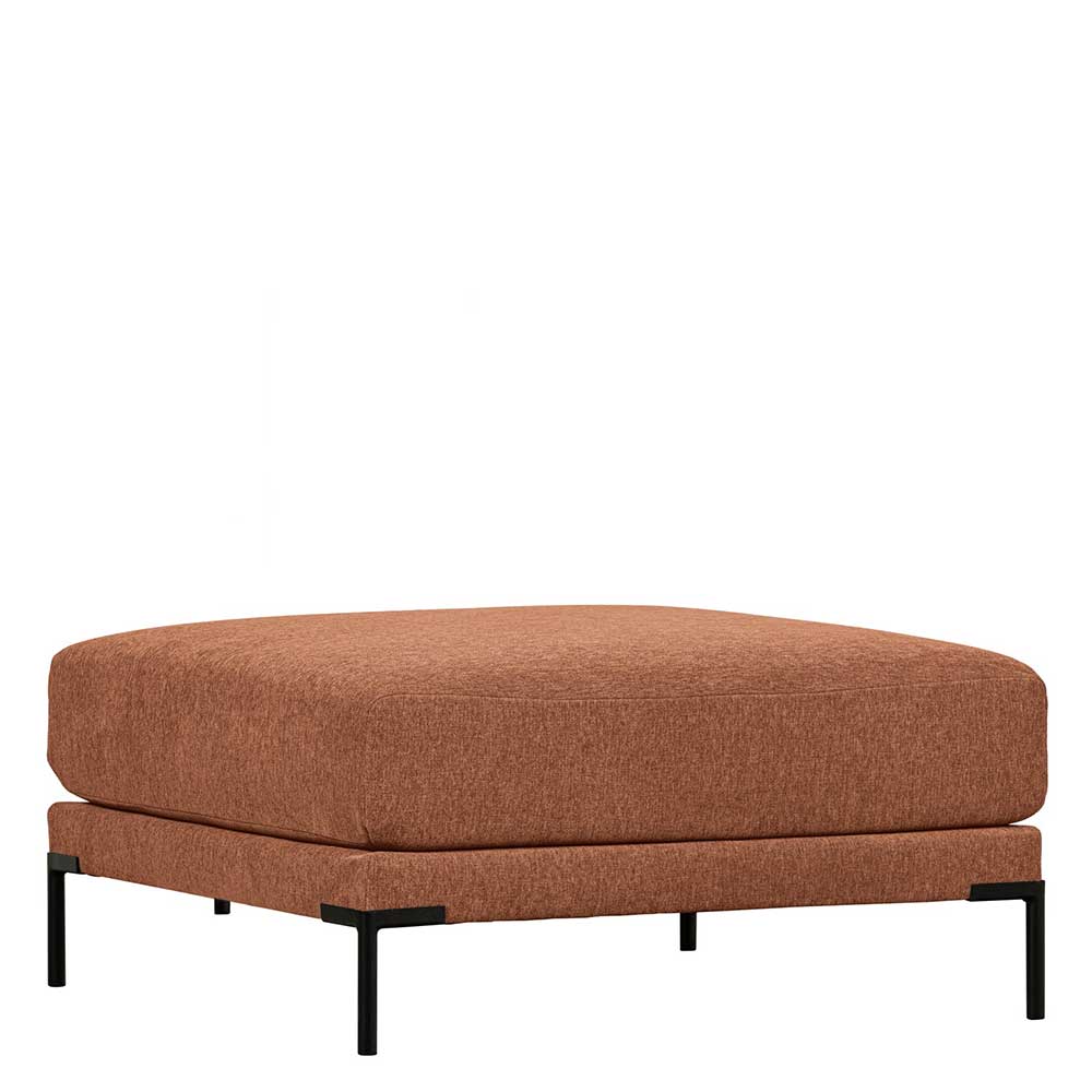 Couchhocker in Rostfarben Chenille - Brixx