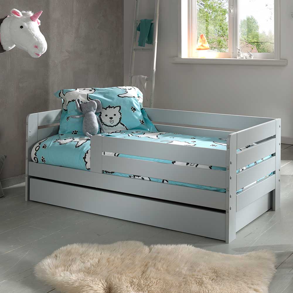 Modernes Kinderbett mit Rausfall-Schutz - 140x70 - Naosa