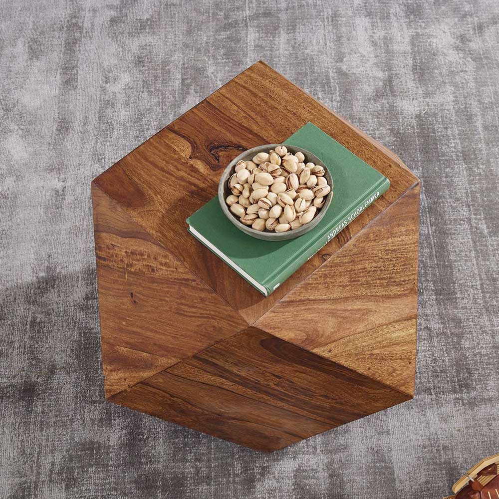 Design Couchtisch aus Sheesham massiv lackiert - Zanadra