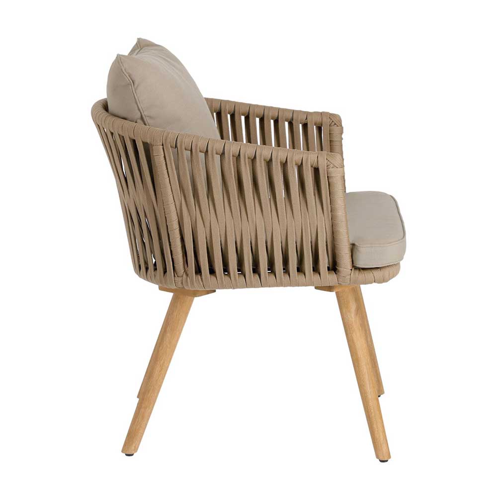 Stühle aus Kordelgeflecht & Holz - Movement (2er Set)