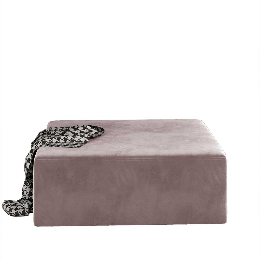 Quadratischer Couchhocker in Altrosa - Danzante