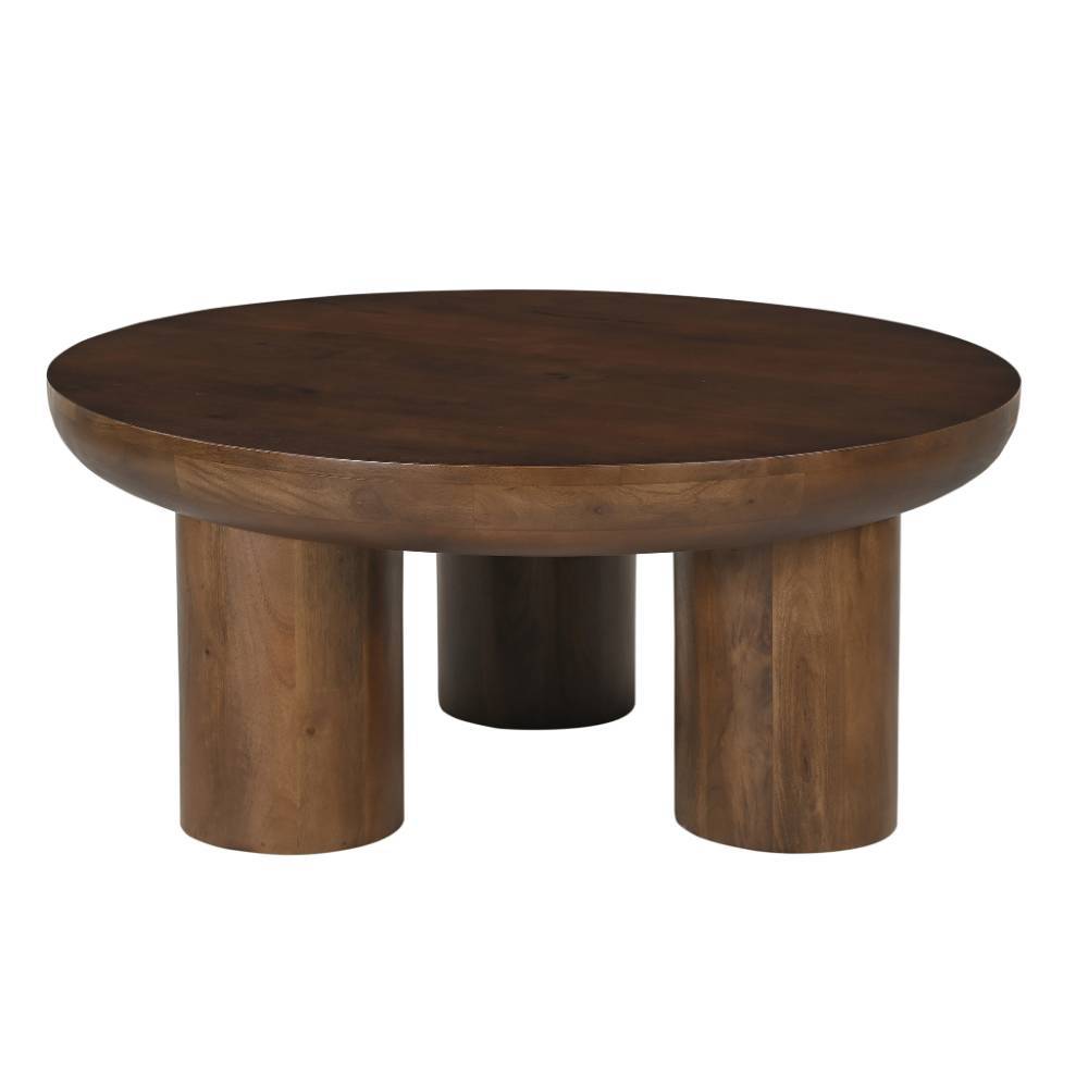 Dunkelbrauner Couchtisch aus Mangoholz - Tanky