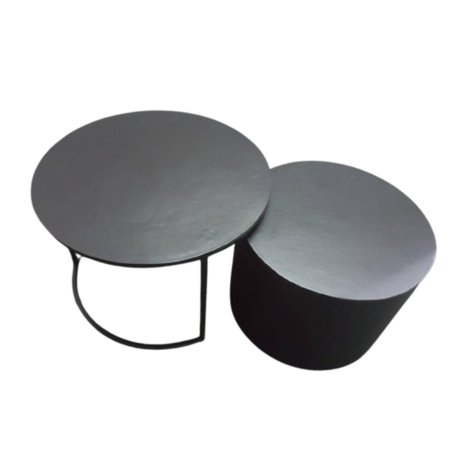 Matter Satztisch in schwarz - Acerenzus (zweiteilig)